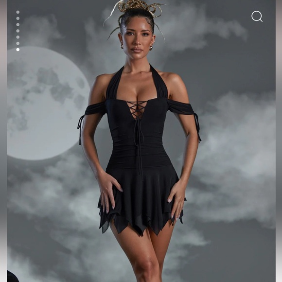 Oh Polly Dresses & Skirts - Oh Polly Lace Up Halter Dress